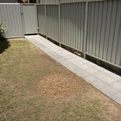 After: Stump removal through a tight side gate, Invermay, Launceston